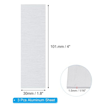 6061 T651 Aluminum Sheet Metal 4 x 1.18 x 1 (3 Count)