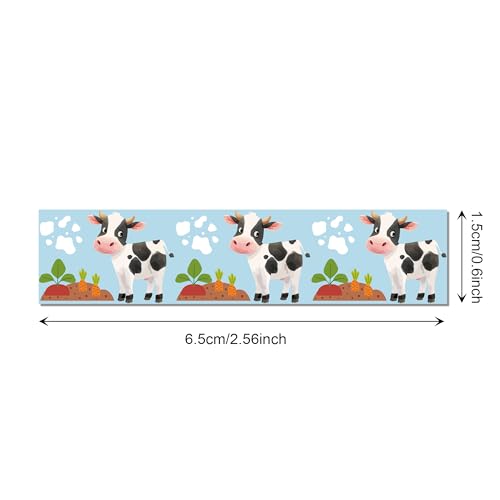12 Pcs Farm Animals Washi Tape Farm Animals Masking Tape Decorations Farmhouse Cow Sheep Pig Ducks Decorative Paper Sticker for Vintage Journals (12 Count)