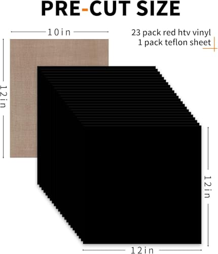 Black HTV Heat Transfer Vinyl Bundle (24 Count)