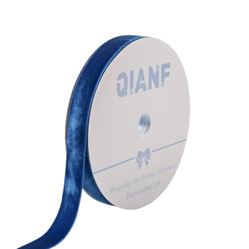 Vintage Sapphire Blue Velvet Ribbon (75 Foot)