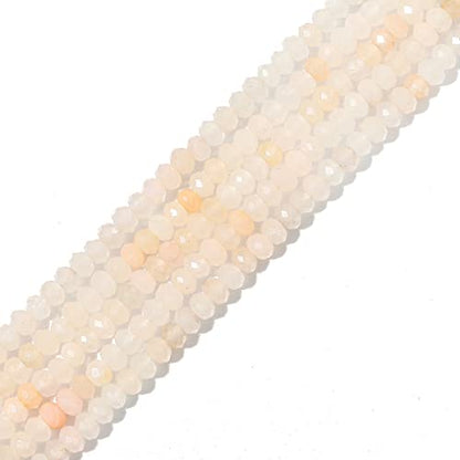 Natural Pink Aventurine Beads 4x2mm 120pcs Faceted Rondelle Loose Semi Gemstone Beads for Jewelry Making Design (120 Count)