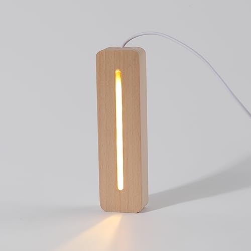 Resin Casting Mold Silicone Mold Supplies 2 Pack 6 Inch Rounded CuboidLed Wood Led Base Rectangle Led Light Base 2Pcs White LED Base (2 Count)