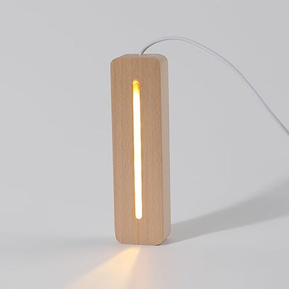Resin Casting Mold Silicone Mold Supplies 2 Pack 6 Inch Rounded CuboidLed Wood Led Base Rectangle Led Light Base 2Pcs White LED Base (2 Count)