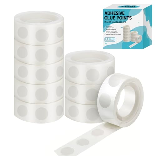 1000Pcs Clear Glue Dots Double Sided Adhesive Points for Balloons Craft Decor (1000 Count)