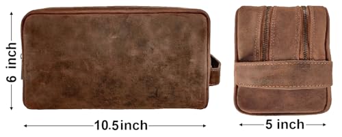 Leather Travel Toiletry Bag for Men