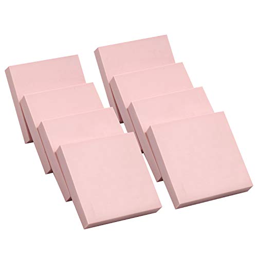 8 Pcs 2"x2" Pink Rubber Carving Blocks for Stamp Soft Rubber Crafts (8 Count)