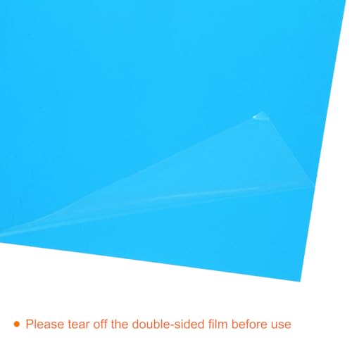 4Pcs A4 Gel Light Lighting Filter Overlay Transparent Color Correction Plastic Vinyl PVC Sheets Photography Television Blue (4 Count)