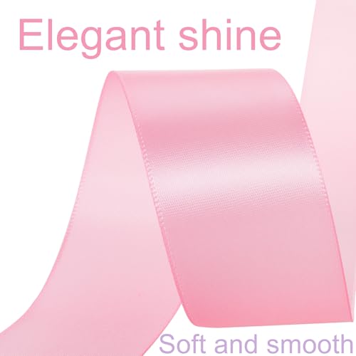 1-1/2 Inch Pink Ribbon 50Yards – Perfect for Gift Wrapping