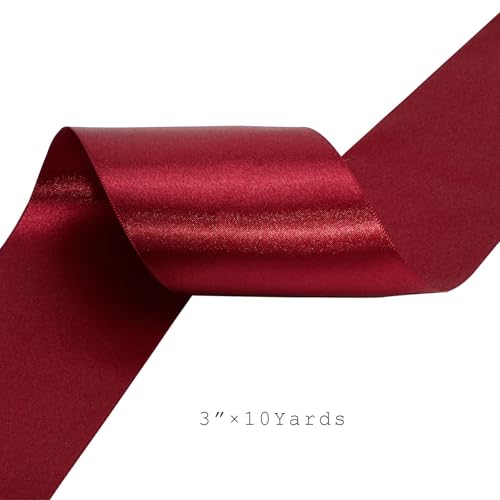 Red Satin Ribbon 3 Inch x 10 Yards Double Faced