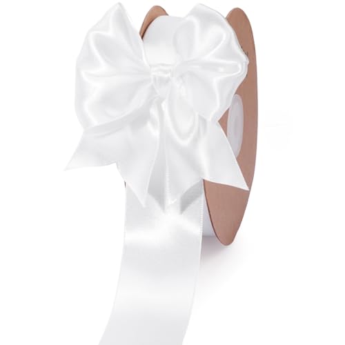 White Satin Ribbon 1.5 inch x 50 Yards