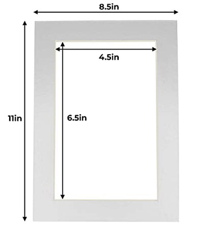 5x7 Mat for 8.5x11 Frame (100 Count)