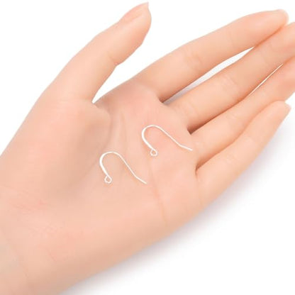 50pcs Adabele Real 925 Sterling Silver Fish Earring Hooks 18mm (50 Count)