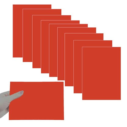 10Pcs Red Anodized Aluminum Sheet 5" x 7" x 1 (2 Sq Ft)