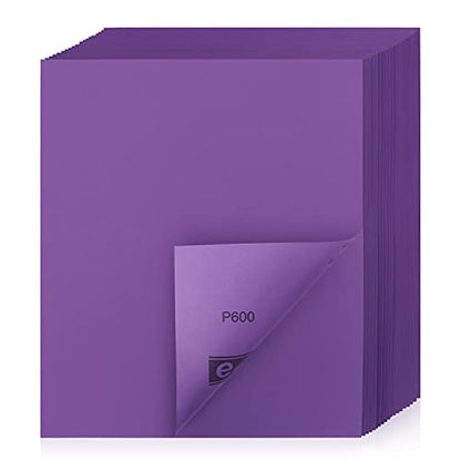 600 Grit Sanding Sheets 20 PCS 9 x 11 Inch Purple Alumina (20 Count)