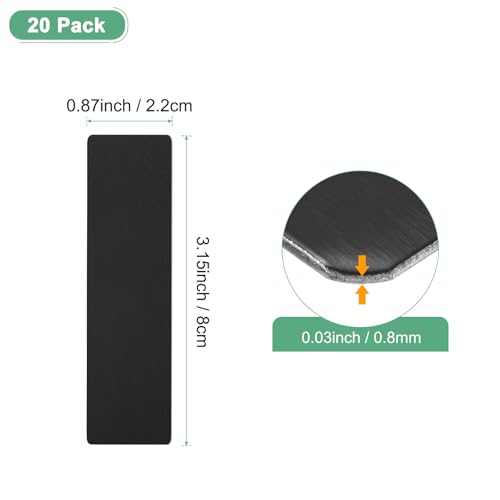 20 Pack Anodized Aluminium Laser Engraved Mount Metal Plate 3x1x0.04 Inch Engraver Blank Anodized Aluminum Sheets for DIY Laser Printing (20 Count)
