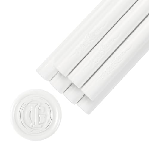 8 Pcs 11mm White Glue Gun Wax Seal Sticks for Envelopes Seal (8 Count)