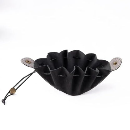 Black Drawstring Dice Bag and Rolling Tray