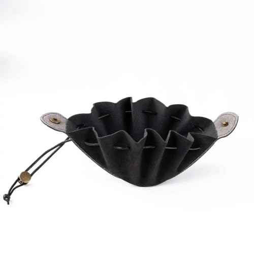 Black Drawstring Dice Bag and Rolling Tray