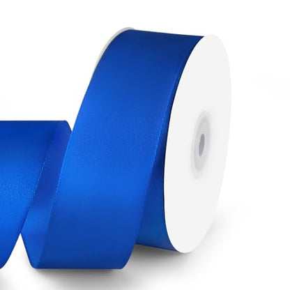1-1/2" x 50 Yards Royal Blue Satin Ribbon Crafts Gift Wrapping (150 Foot)