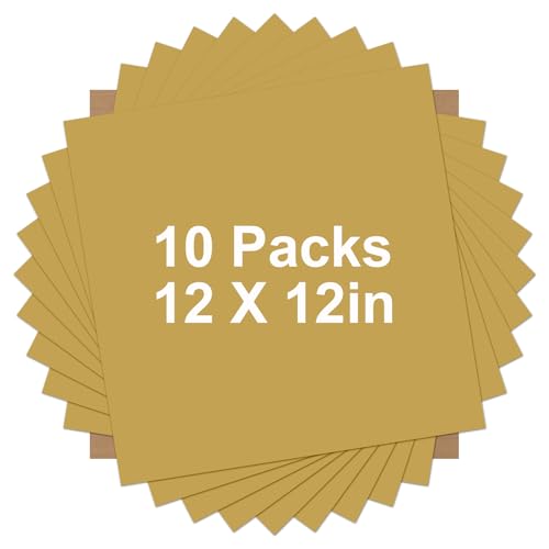 Gold HTV Heat Transfer Vinyl Bundle (10 Count)