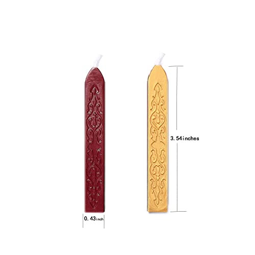 12 Pack Pattern Wick Sealing Wax Sticks for Wax Seal Stamp (12 Count)