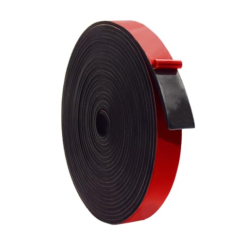 Solid Neoprene Rubber Strips with Adhesive Backing 1 (25 Foot)