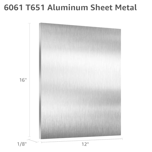 2 Pack 6061 T651 Aluminum Sheet Metal 12" x 16" x 1 (32 Sq Ft)
