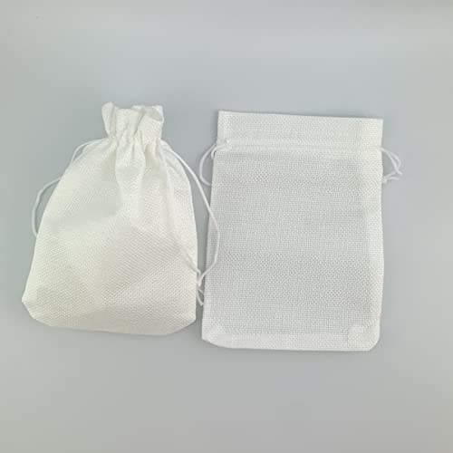 Pack of 25 Burlap Gift Bags with Drawstring Linen Jewelry Pouches Wedding Hessian Jute Bags for Birthday and Treat Pouches Party Wedding Favors Gift
