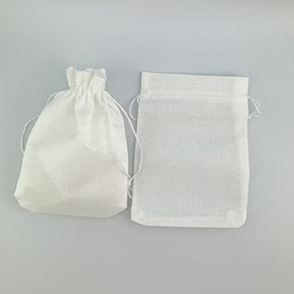 Pack of 25 Burlap Gift Bags with Drawstring Linen Jewelry Pouches Wedding Hessian Jute Bags for Birthday and Treat Pouches Party Wedding Favors Gift