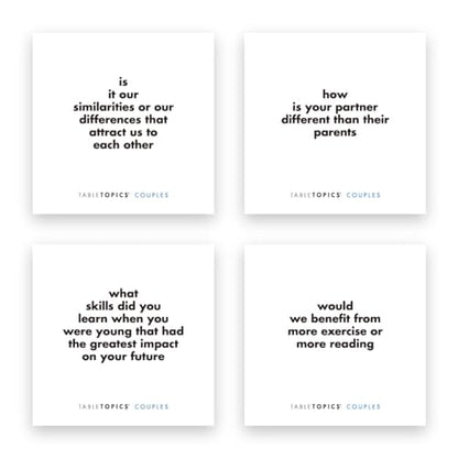Couples Conversation Starter Card Game for Romantic Partners