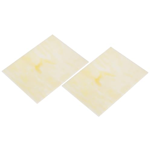 2 Pcs Stained Glass Sheet Mosaic Tile 7.9 Inch x 5.9 Inch Apricot Stained Glass Sheets for Crafts DIY Art Project