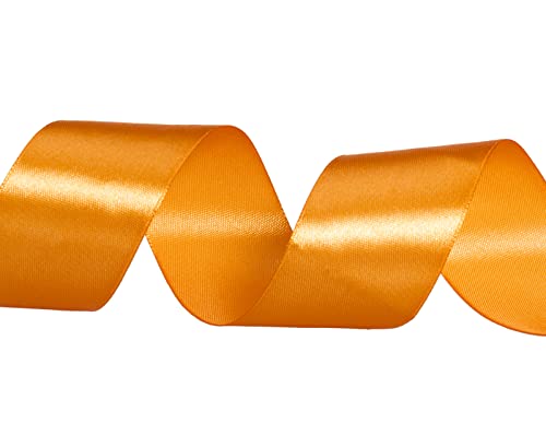 1 1 2 Inch Orange Solid Satin Ribbon for Gift Wrapping (150 Foot)