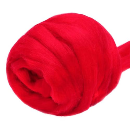 3.53oz Needle Felting Wool Roving for Needle Felting Red Felting Wool (3.5 Ounce)