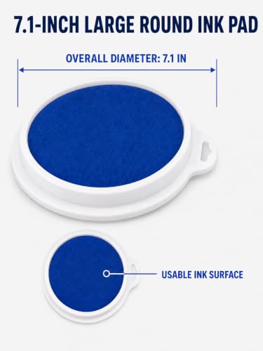 8-Color 7.1-Inch Large Washable Ink Pads for Rubber Stamps