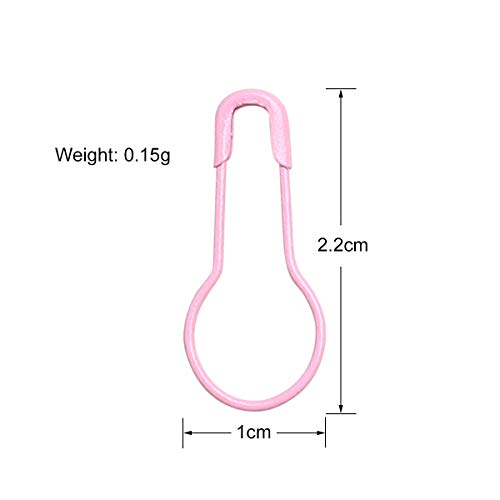Colorful Metal Knitting Pins Stitch Markers Pear Shape Safety Pins for Sewing Clothing DIY Craft Making with Storage Box Knitting Counter Crochet Needle Clip Ring (500 Count)