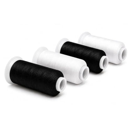 Black White Tex 90 Upholstery Polyester Heavy Duty Thread