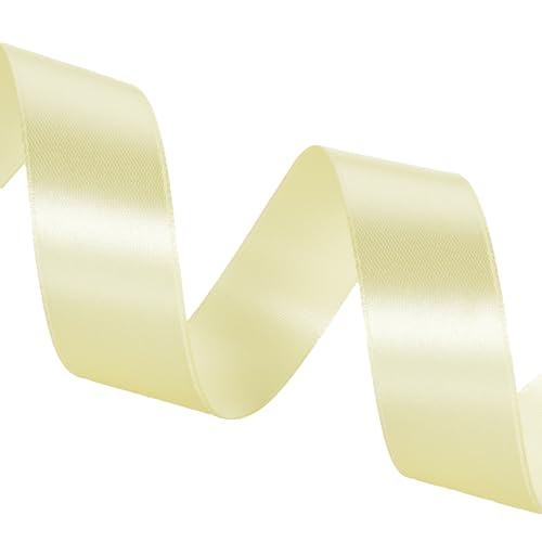 1 Inch Baby Maize Solid Satin Ribbon for Gift Wrapping