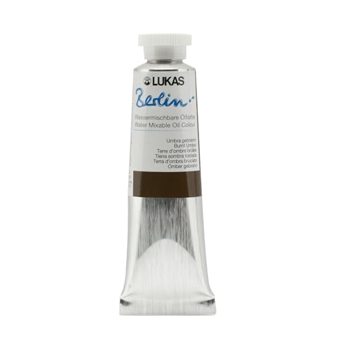 Berlin Pro Artists Water Mixable Oil Paint 37 ml Tube Burnt Umber