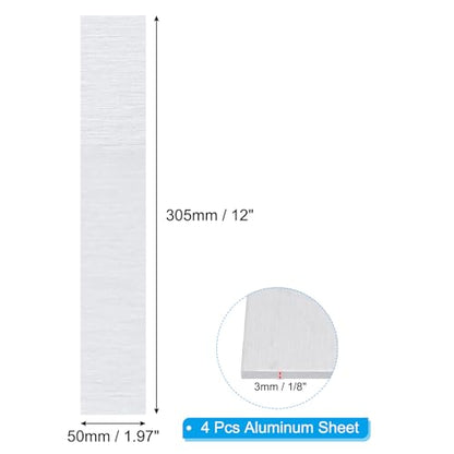 6061 T651 Aluminum Sheet Metal 12.01 x 1.97 x 1 (4 Count)