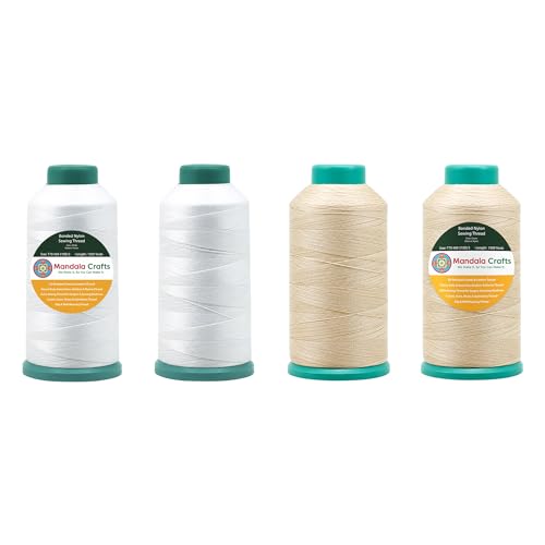 Size 69 210D T70 White Cream Bonded Nylon Thread (18000 Foot)