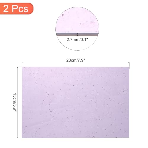 2 Pcs Stained Glass Sheet Mosaic Tile 7.9 Inch x 5.9 Inch Purple Color Stained Glass Sheets for Crafts DIY Art Project