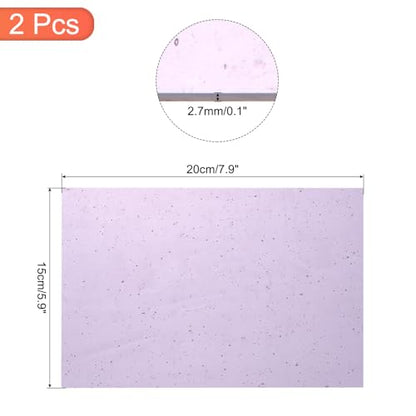 2 Pcs Stained Glass Sheet Mosaic Tile 7.9 Inch x 5.9 Inch Purple Color Stained Glass Sheets for Crafts DIY Art Project