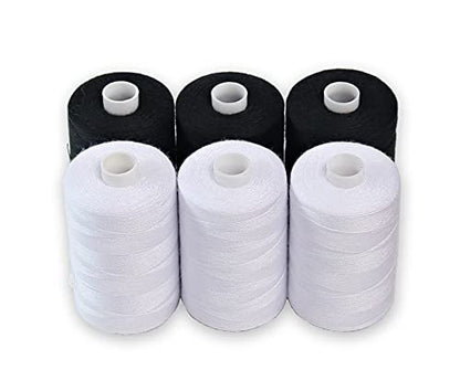 Black & White Sewing Thread (18000 Foot)