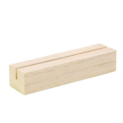 20 Pack Oak Wood Sign Holders for Acrylic (20 Count)