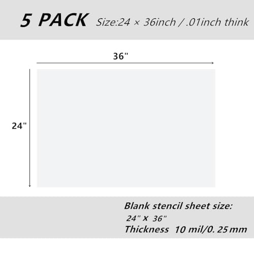 5 Pack 24" x 36" 10mil