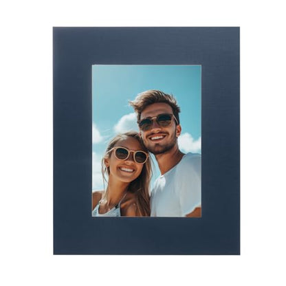 Picture Mats 8 x 10 Mat Board Center for 5 x 7 Pictures Acid Free White Core Bevel Cut Frame Mattes with Backing for Display Art Measuring