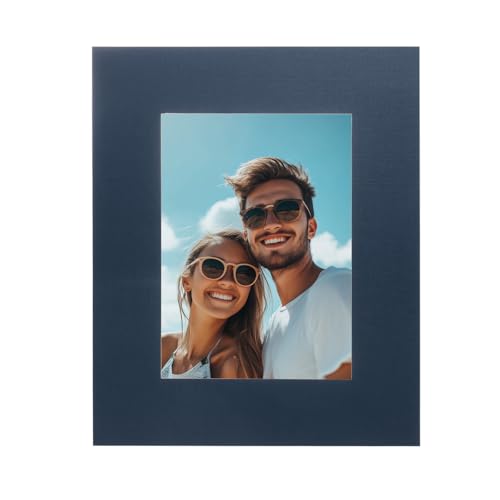 Picture Mats 8 x 10 Mat Board Center for 5 x 7 Pictures Acid Free White Core Bevel Cut Frame Mattes for Display Art Measuring