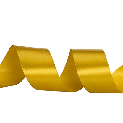 1 1 2 Inch Gold Solid Satin Ribbon for Gift Wrapping