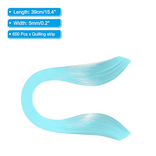 Quilling Strips Paper 600pcs 5mm 39cm Origami Paper Quilling Kits for Art DIY Craft Christmas
