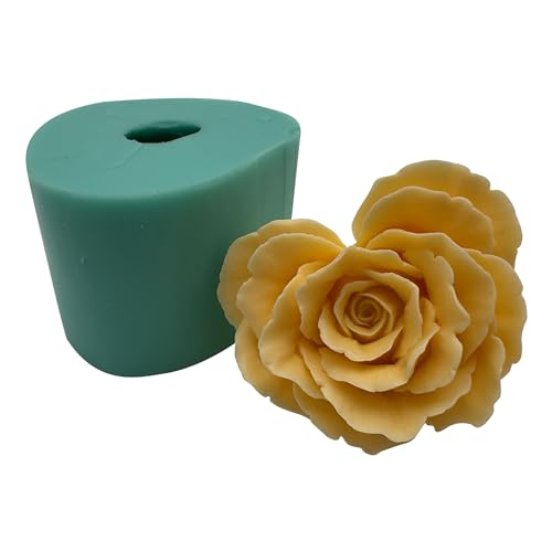 Heart Shape Rose Flower Chocolate Cake Decoration Mold
